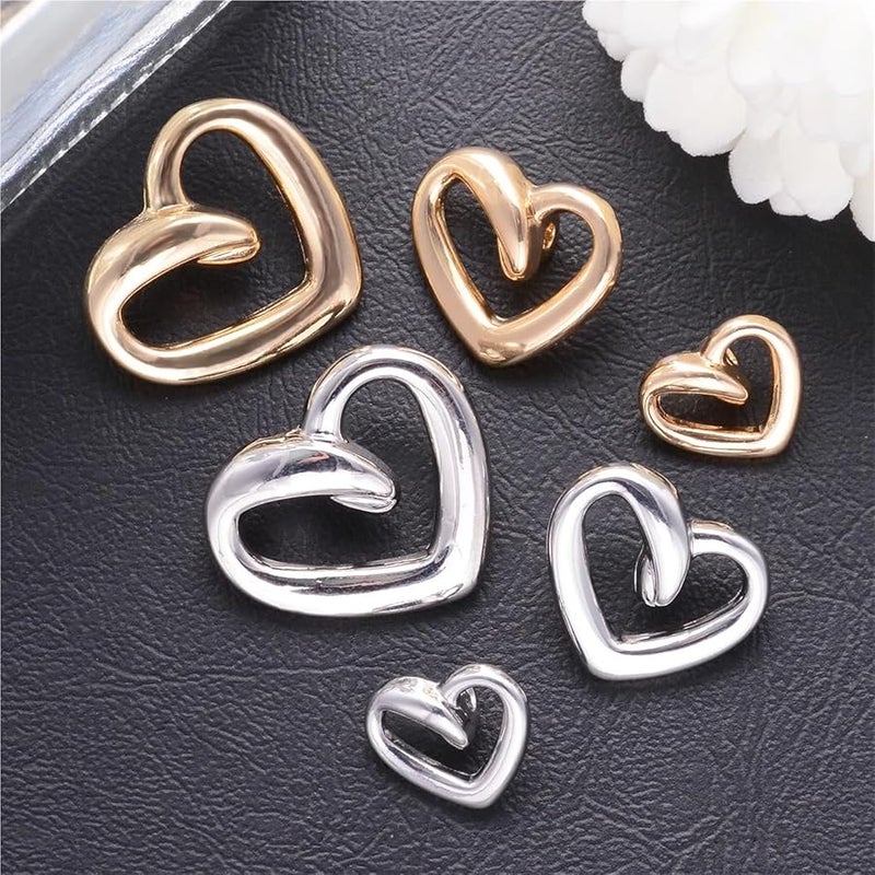 Heart Shank Sewing Buttons 23mm 20pcs Decorative for Crafts Coats Shirts Pants Shorts - Image 2